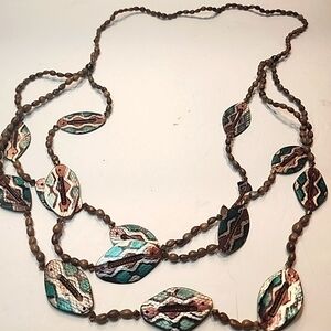 Glass or stone beaded necklace